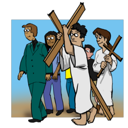 Carrying a cross